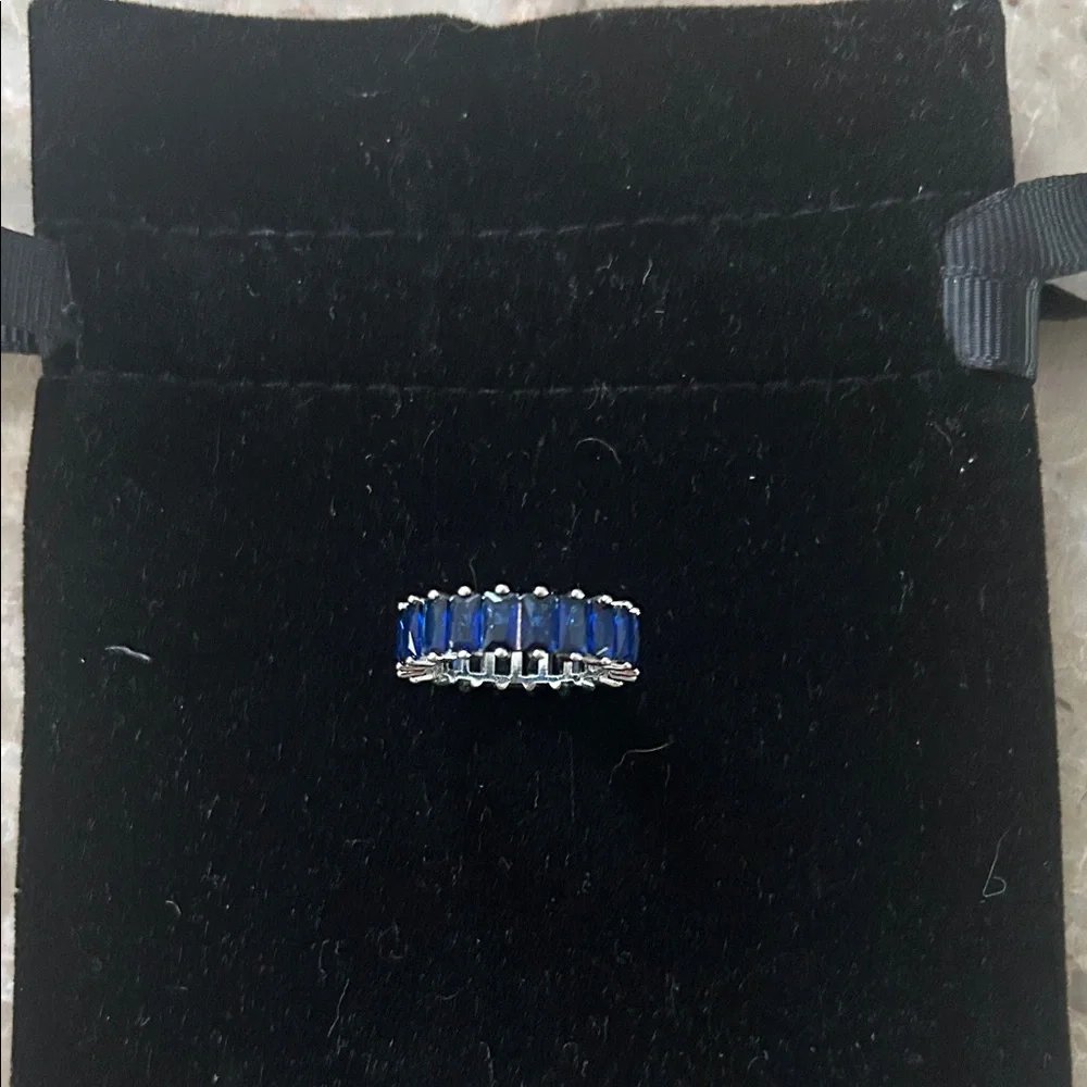 Brand new never worn Elegant Blue Sapphire-Effect Eternity Band - Women Jewelry